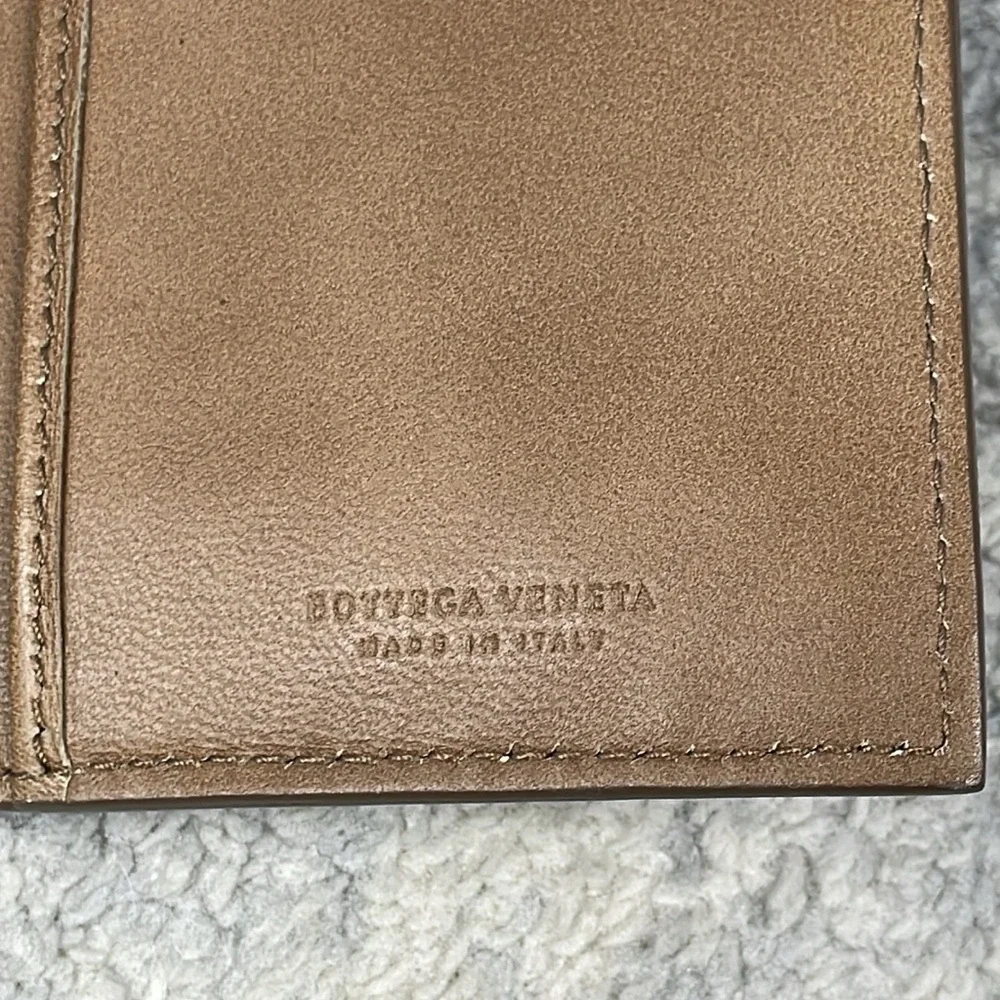 Bottega Veneta Intrecciato Long Wallet Bifold Milk Chocolate Brown Woven Leather
